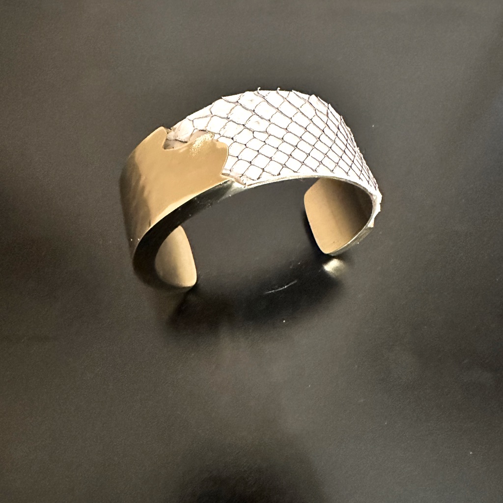 Rustic Cuff Beige Python